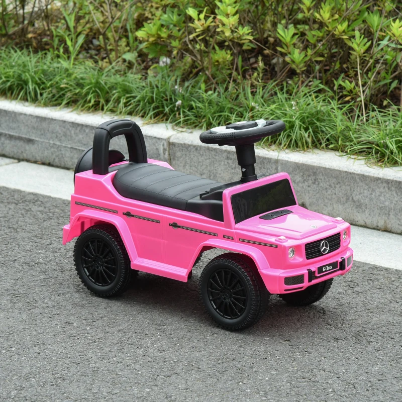 Aosom Compatible Baby Toddler Push Car Foot-to-Floor Ride-On Wheel Mercedes-Benz G350 Licensed Pink