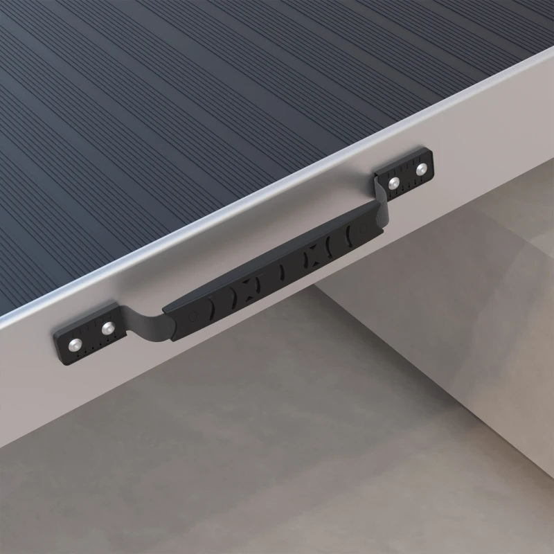 HOMCOM FSA/HSA Eligible Wheelchair Ramp, 8FT Foldable Threshold Ramp, Aluminum Handicap Ramp with Non-Slip Surface, Transition Plates Above and Below for Home, Doorways, Steps, 600lbs Capacity