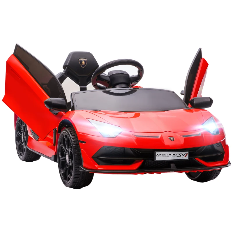 Aosom Lamborghini Licensed Kids Ride on Car w/ Easy Transport, Red