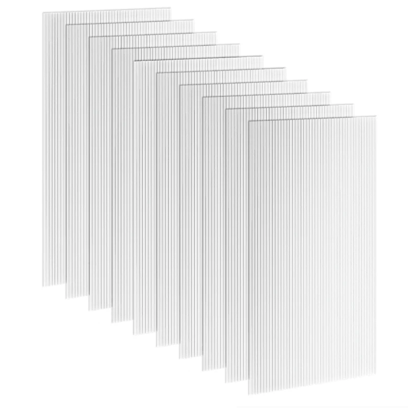 Outsunny Polycarbonate Greenhouse Panels UV Protected Twin-Wall Polycarbonate Sheet 47.2" x 23.6" 10 Pack Clear