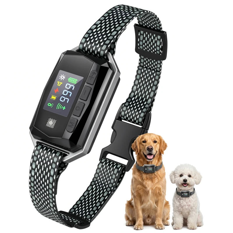 PawHut GPS Dog Training Collar IP67 Waterproof E Collar Remote Rechargeable Black