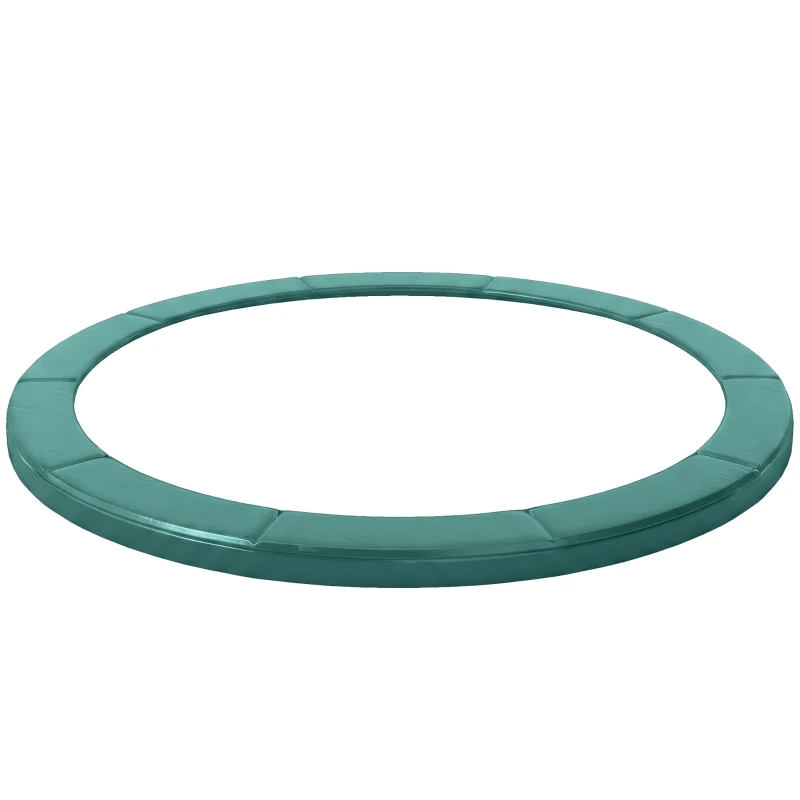Soozier Trampoline Pad, 14FT Replacement Trampoline Safety Pad Mat Spring Cover, Water-Resistant, UV-Resistant, Tear-Resistant, No Holes for Pole, Green