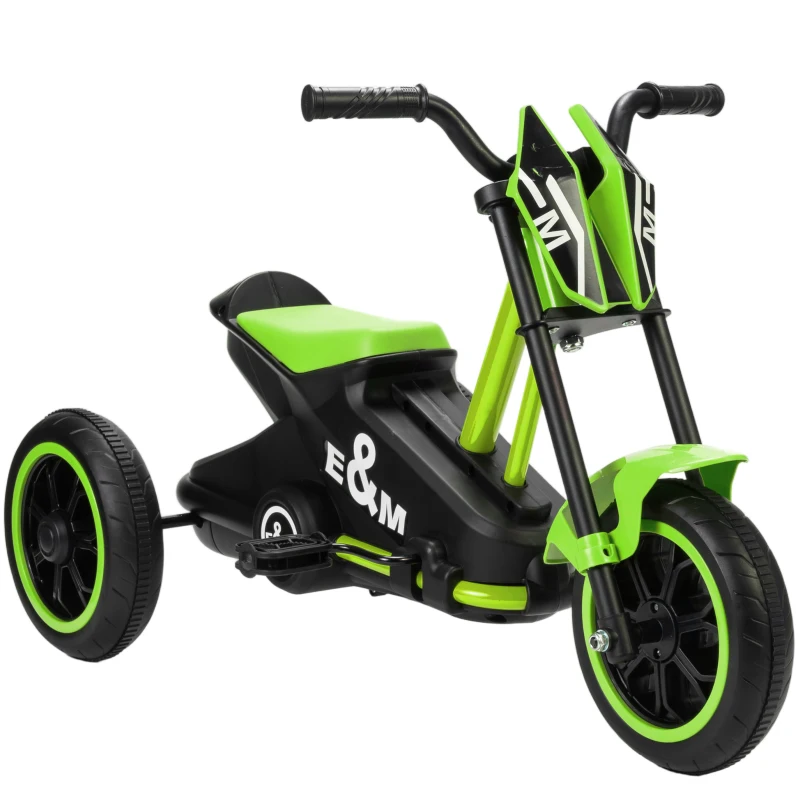 Qaba Kids Tricycle, Toddler Trike with Pedal for Indoor Outdoor Use, 3 Wheel Trike for Ages 18 to 36 Months Boys Girls, Green