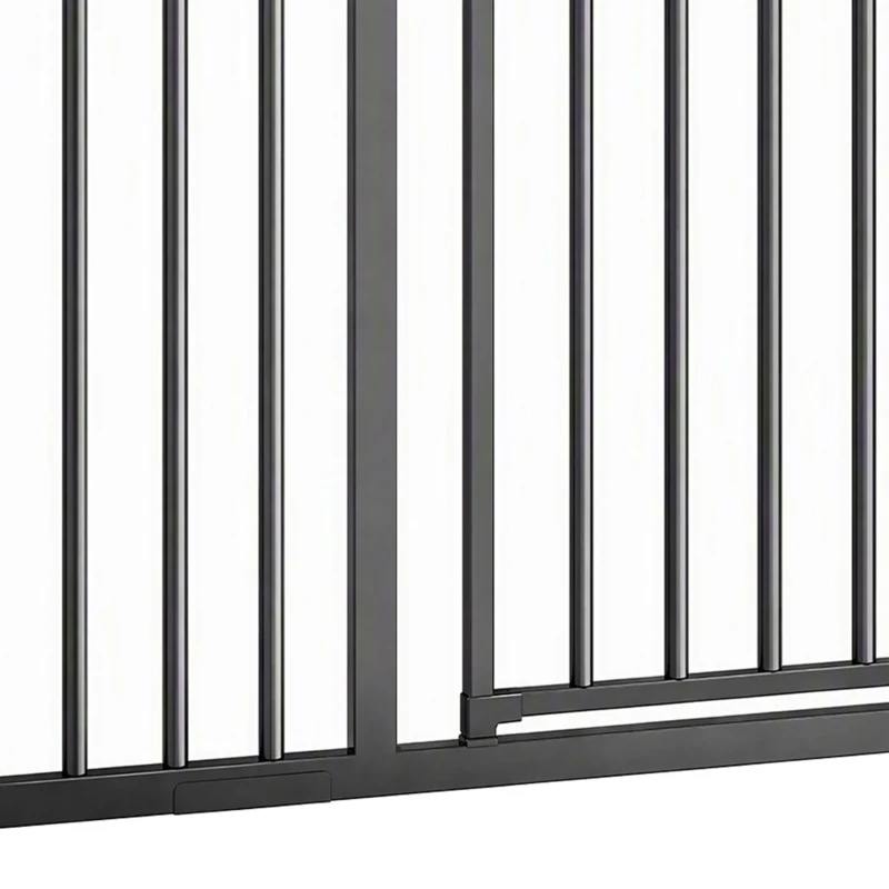 PawHut Baby Gate, Pet Gate with 3 Extensions, Auto-Close, Two-Way Open, Pressure Mounted, 36"H, Black