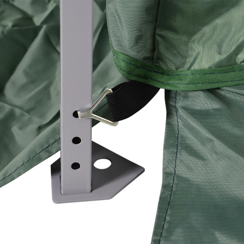 Outsunny Slant Leg Pop Up Canopy Tent with Netting and Carry Bag, Instant Sun Shelter, Tents, Green