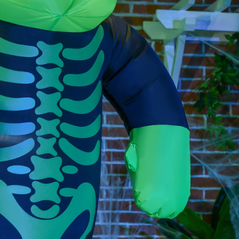 HOMCOM 8FT Outdoor Halloween Inflatable Skeleton Frankenstein