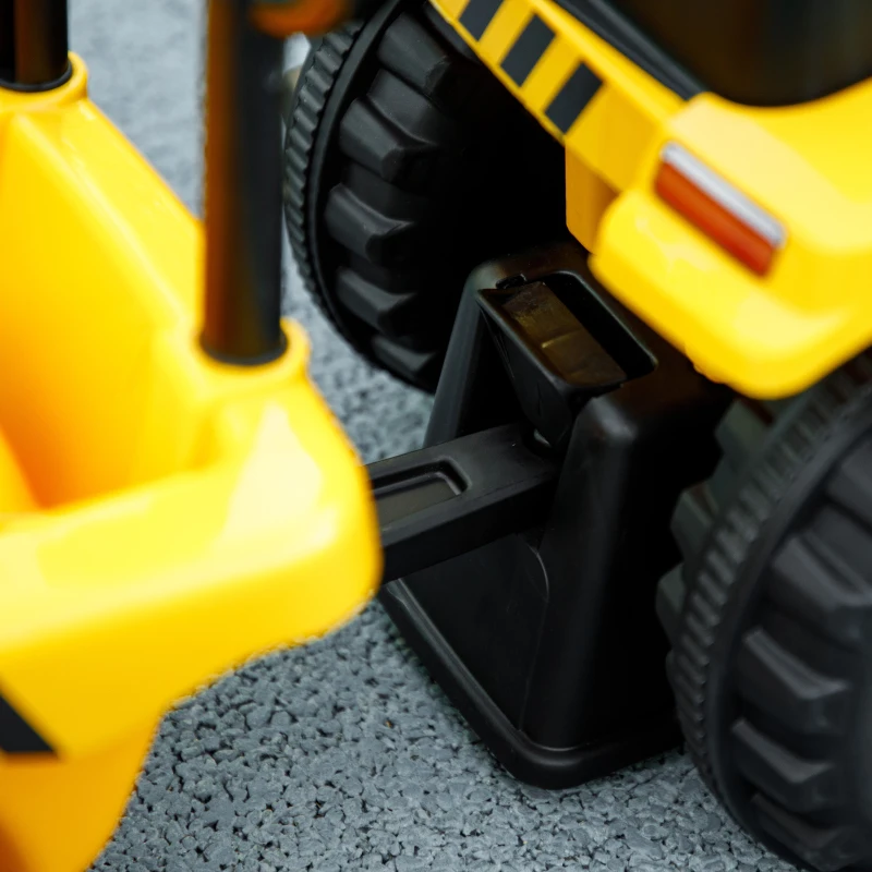 Qaba Caterpillar Licensed Ride-On Construction Toy with Shovel & Trailer, No Power Ride-on Tractor for 18-36 Months