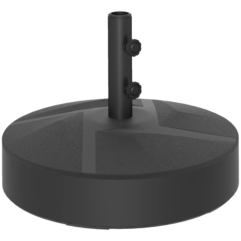 Outsunny Patio Umbrella Base Holder, Heavy Duty Outdoor Umbrella Stand Base, Black