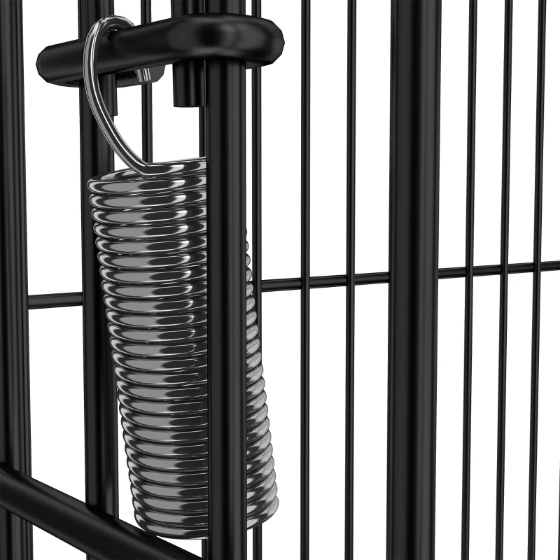 PawHut Bird Cage Portable w/ Slide-Out Tray Travel Cage for Parakeets w/ Perch & Food Bowls Black