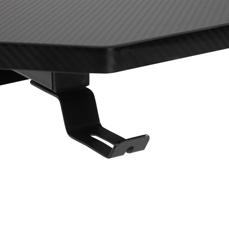HOMCOM 47.25" Gaming Desk Computer Home Office Gamer Table Workstation Metal Frame with Cup Holder, Headphone Hook, Cable Management, Black