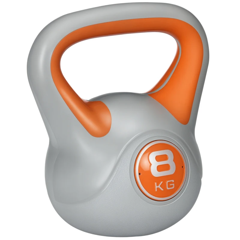 Soozier 18 lb Soft Kettlebell, Sand Filled Weight with Grip Handle, Solid Kettlebell Weight for Full Body Workout, Orange