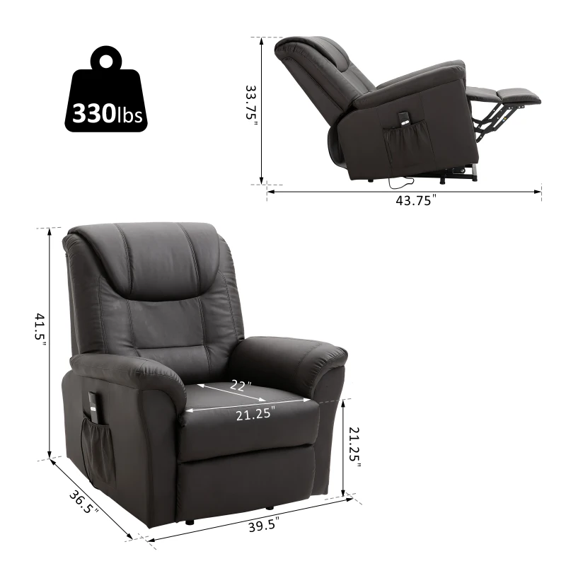 HOMCOM Power Lift Recliner for Elderly Reclining Chair