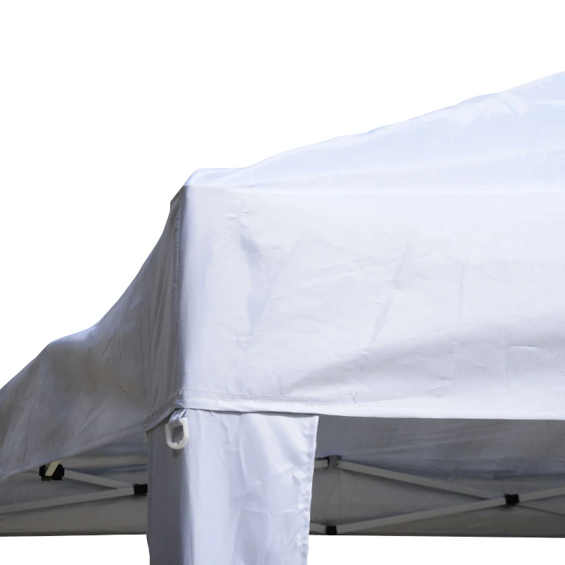 Outsunny 10' x 10' Easy Pop Up Canopy Gazebo Party Tent Shelter - White