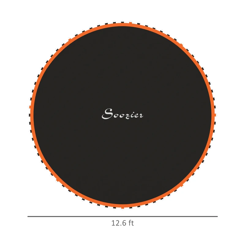 Soozier Trampoline Replacement Mat, Fits 14' Trampoline w/ 80 V-Hooks & 5.5" Springs (Spring & Frame not Included), Orange