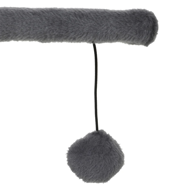 PawHut Floor-to-Ceiling Cat Tree 88.6"-100.4" Adjustable, 5-Level Cat Tower with Hammock, 3 Sisal Scratching Posts, Toy Ball