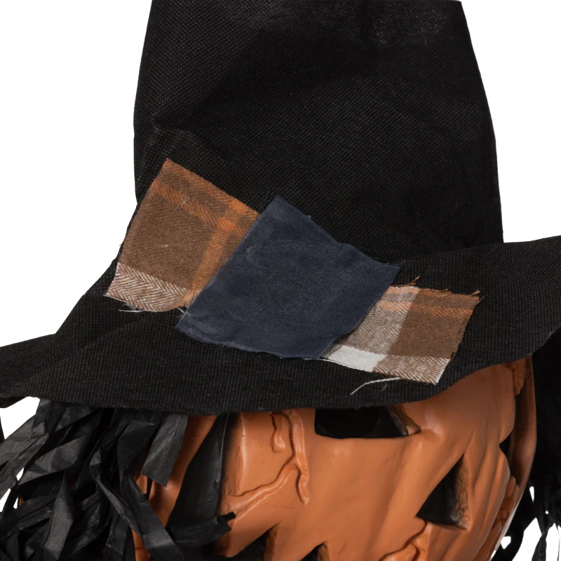 HOMCOM 6' Life Size Outdoor Halloween Hanging Pumpkin Ghost w/ Light Up Eyes, Sound Activated Prop w/ Creepy Speaking Sounds