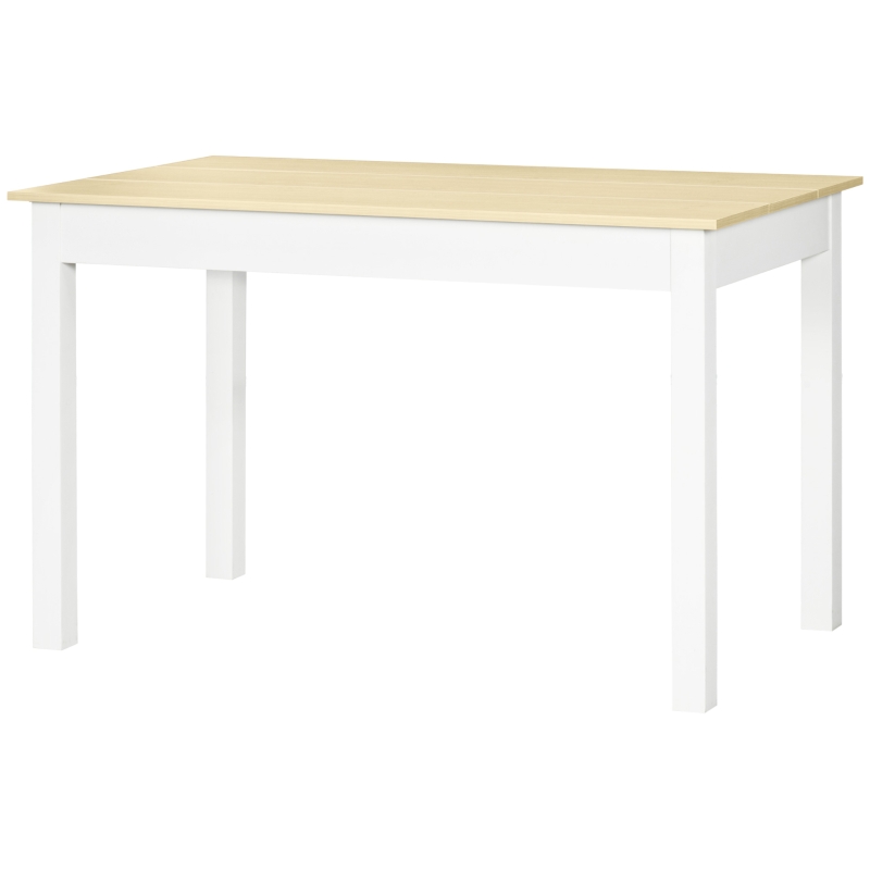 HOMCOM Kitchen Table, Dining Table for 4 to 6 People, 46.9" W x 27.6" D x 29.5" H, Oak