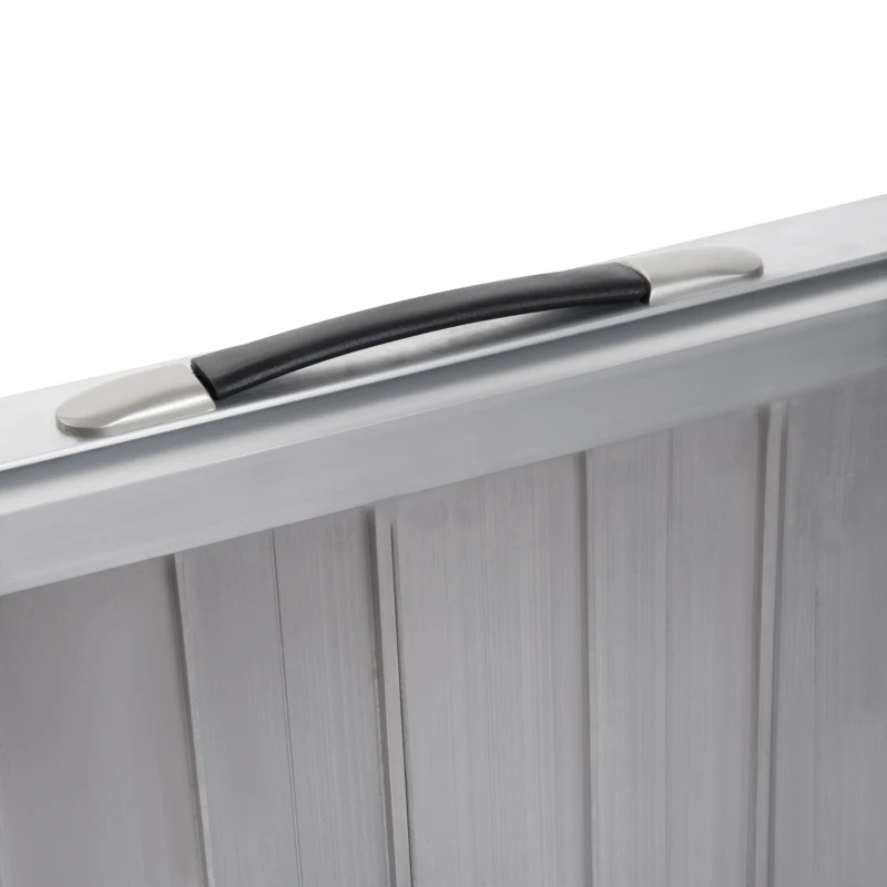HOMCOM 3ft Textured Aluminum Folding Wheelchair Ramp, Portable Threshold Ramp, for Scooter Steps Home Stairs Doorways
