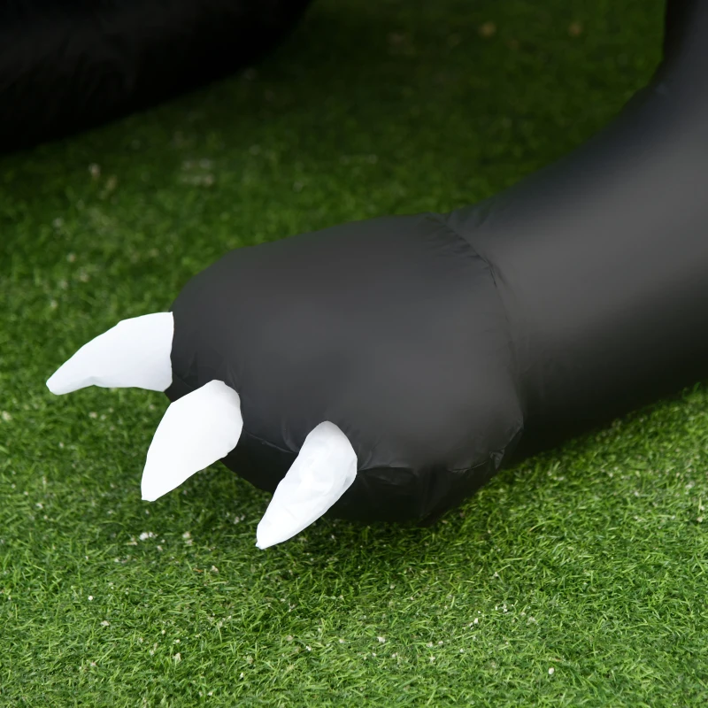 HOMCOM 4Ft Tall Halloween Inflatable Black Cat Airblown Outdoor Yard Decoration Holiday Garden Decor