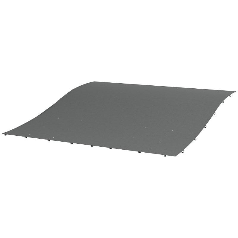 Pergola Canopy Replacement, Pergola Shade Cover for 10' x 10' Pergola (Outsunny 84C-038 Series), Dark Grey