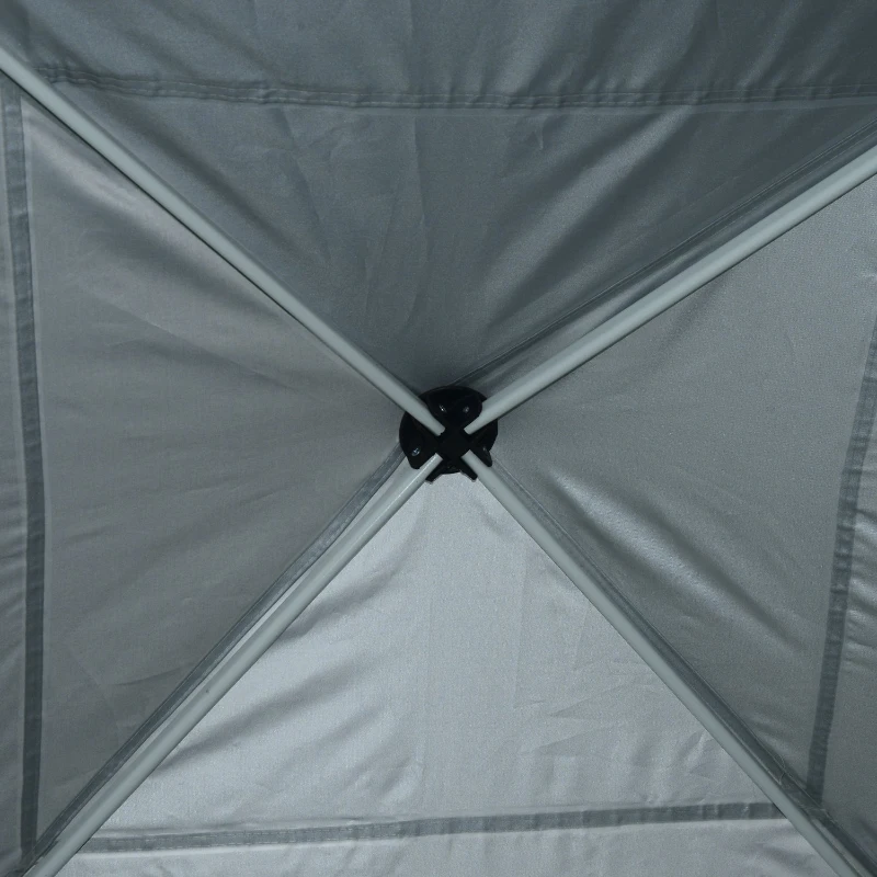 Outsunny 10' x 10' Easy Pop Up Canopy Gazebo Party Tent Shelter - White