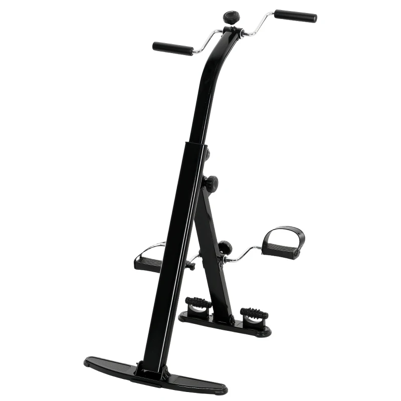Soozier Seated Pedal Exerciser, Foldable Leg Exercise Bike with LCD Monitor for Seniors Elderly Rehabilitation Recovery Therapy