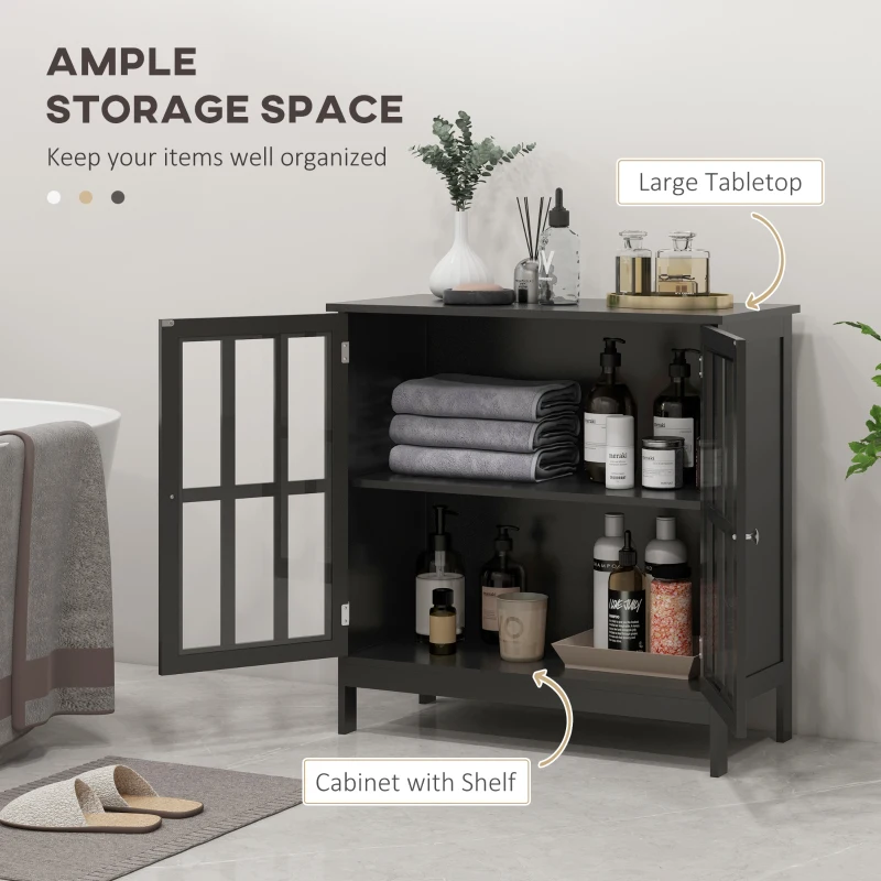 kleankin Kitchen Buffet Cabinet with 2 Doors, Modern Sideboard for Dining Room, Hallway, Living Room, Black