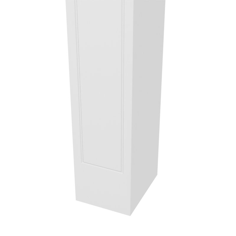 HOMCOM Freestanding Fireplace Surround, Modern Fireplace Mantel with Leg for Electric Fireplaces, 44.7" W x 40" H, White