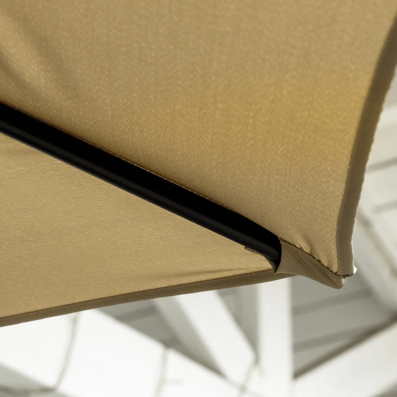 Outsunny 10FT Cantilever Umbrella, Offset Patio Umbrella with Crank and Cross Base for Deck, Backyard, Pool and Garden