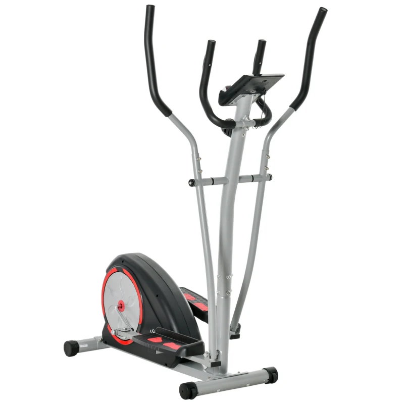 Soozier Elliptical Trainer Magnetic Cardio Workout Exercise Bike Cross Trainer with 8 Level Resistance, LCD Digital Monitor, Pad Phone Holder, Great for Home Office Gym