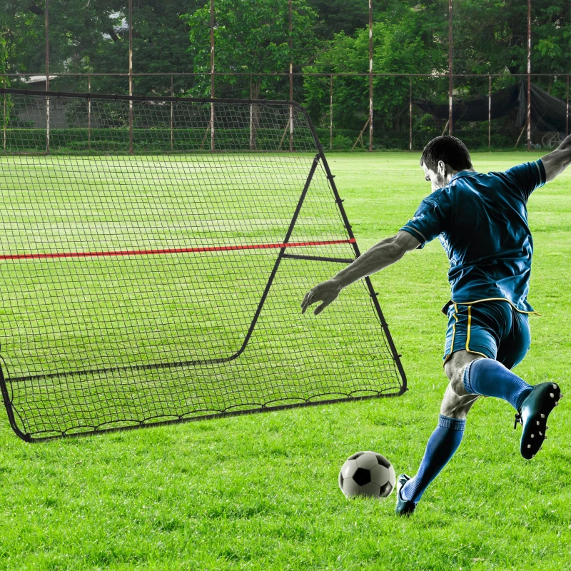 Soozier Soccer Rebounder Net, Adjustable and Foldable Multi-Sport Training Bounce Back Net, Target Goal