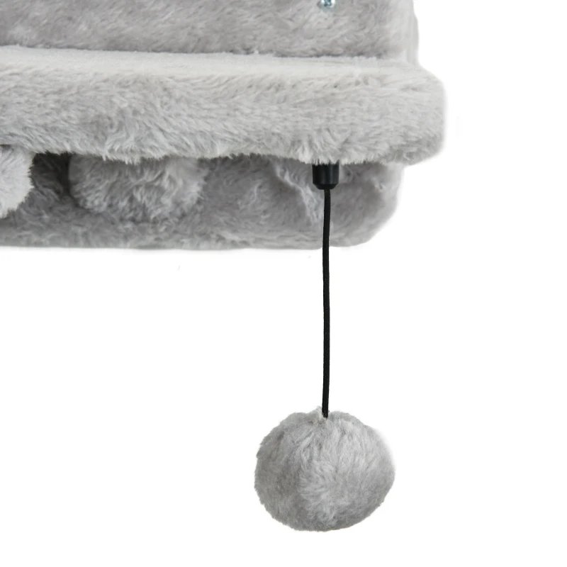 PawHut 5PCs Cat Wall Shelves with Steps, Perches, Ladders, Platforms, Gray
