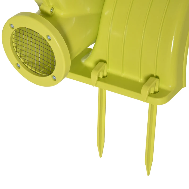 Outsunny Bounce Air blower for Inflatable House 450-Watt Electric Fan Blower Compact and Energy Efficient Pump Indoor Outdoor, Bouncy Castle and Pneumatic Swimming Pool, Yellow