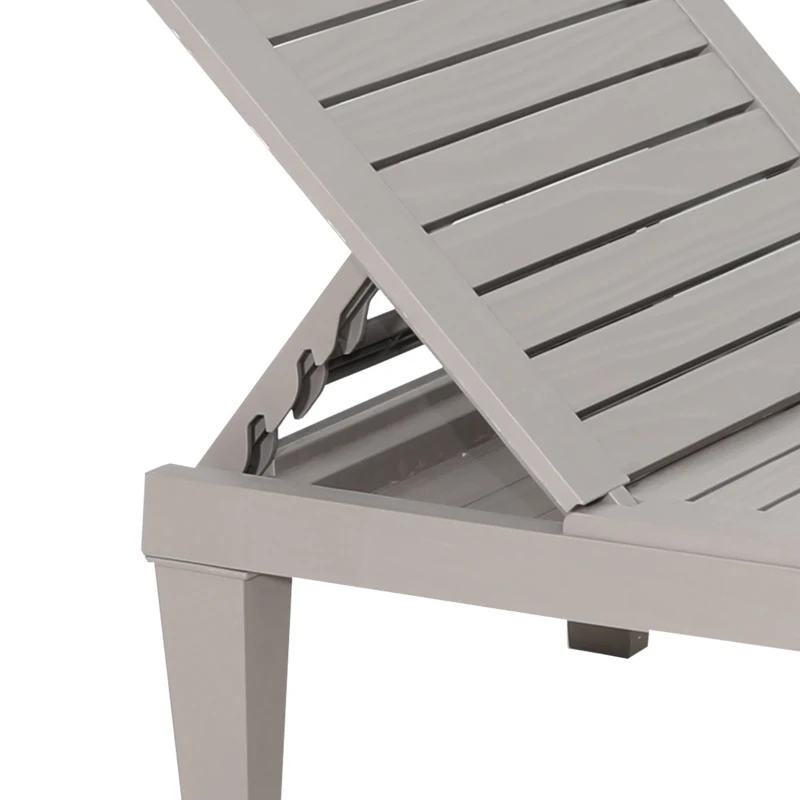 Outsunny Outdoor Patio Double Chaise Lounge Chair with 5-Level Adjustable Backrest, Zippered Cushions, & Modern Design