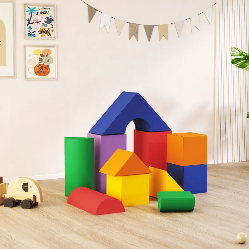Soozier 11-Piece Kids Crawl and Climb Activity Play Set for Climbing, Crawling, Sliding, Assorted