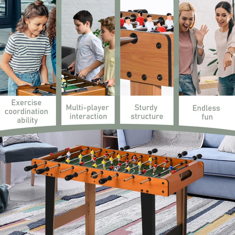 Soozier 33" Foosball Table, Mini Soccer Game, for Game Room, Basement, Rec Room, 8 Rods, 2 Balls for 4 Players