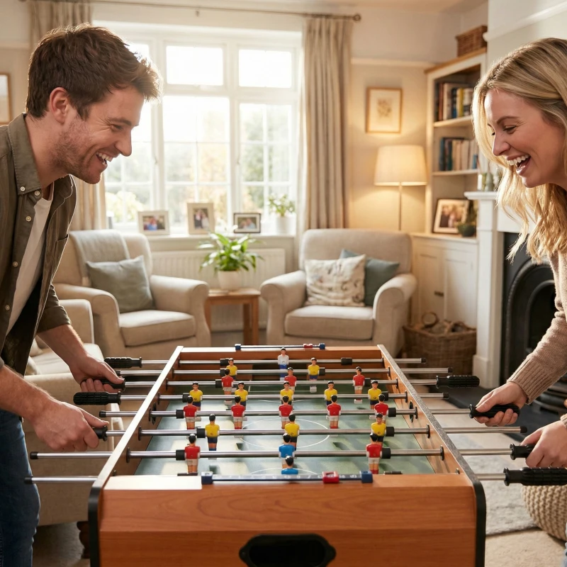 Soozier 33" Foosball Table, Mini Soccer Game, for Game Room, Basement, Rec Room, 8 Rods, 2 Balls for 4 Players