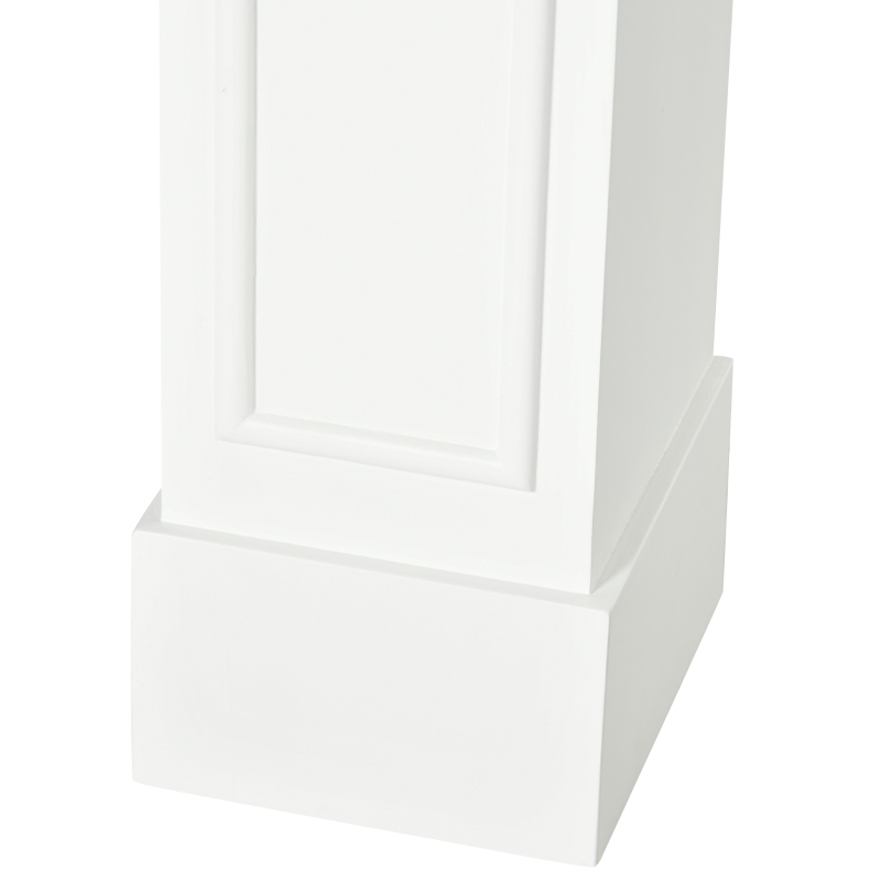 HOMCOM Modern Fireplace Mantel, Surround Mantel for Fireplace with Decorative Pattern Interior Width 29", White