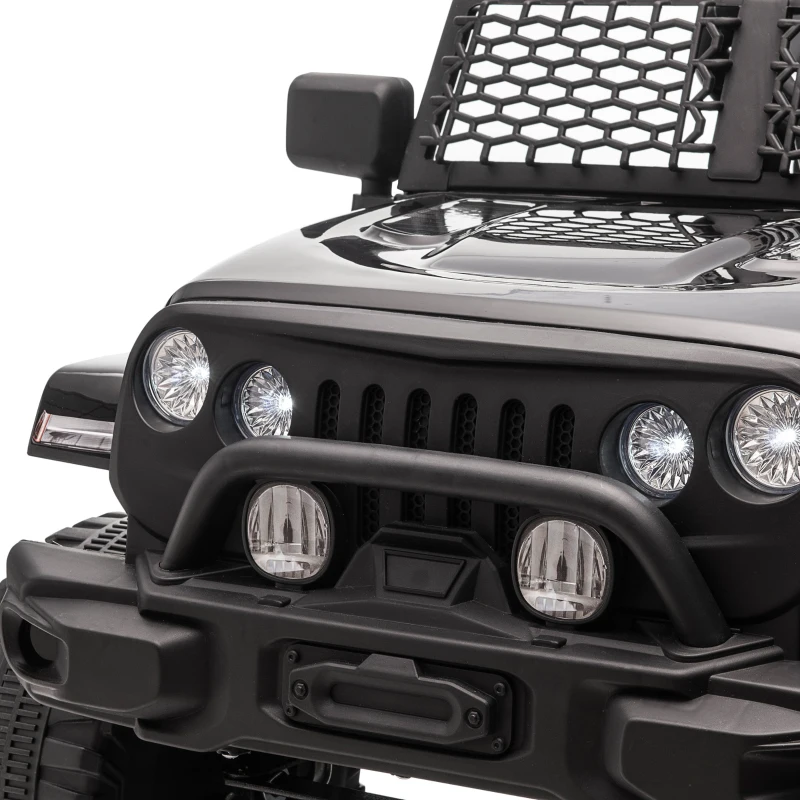 Aosom 12V Battery Powered Kids Ride On Car Off Road Truck Toy w/ Parent Remote, Black