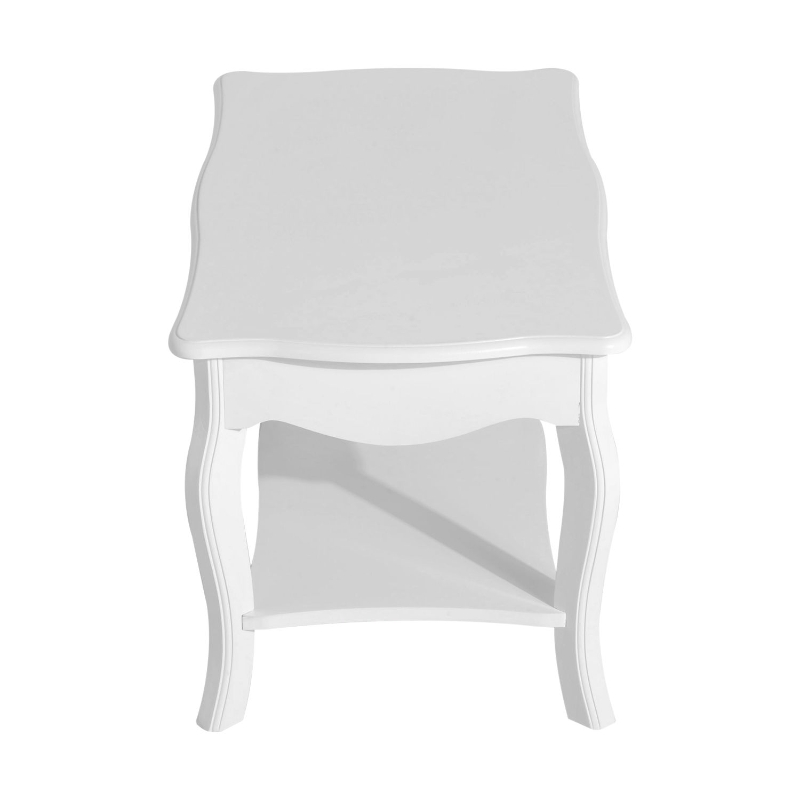 HomCom 37" 2-Tier Water Resistant Wooden Country Cottage Style Accent Coffee Table