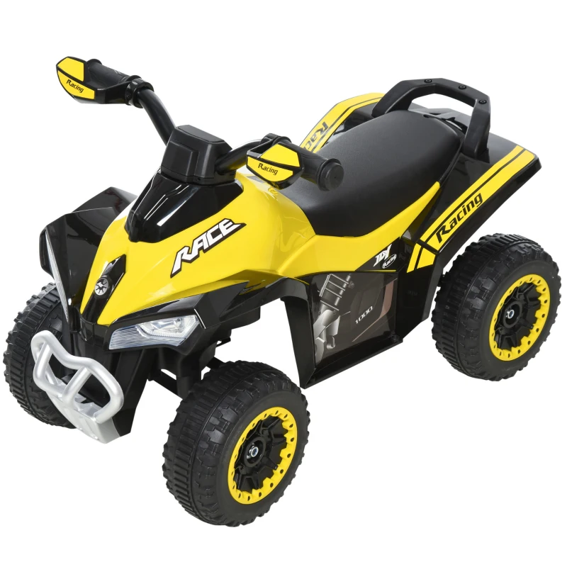 Aosom NO Power Kids Ride On Push Car, w/ Music, Lights for 1.5-3, Yellow
