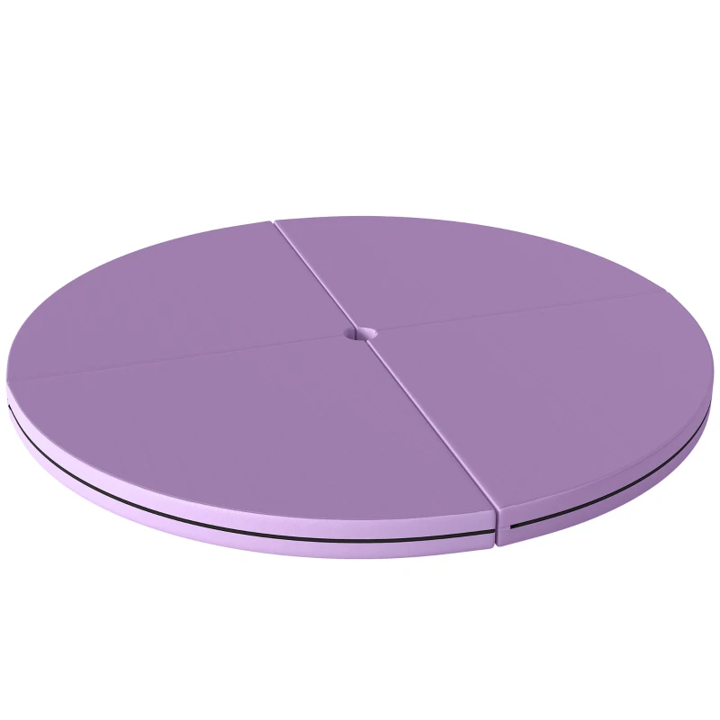 Soozier Pole Dance Mat, 2"T x 5'W Folding Pole Crash Mat for Home, Lightweight and Foldable, Light Purple