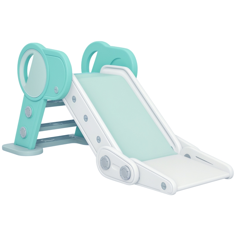 Qaba Toddler Slide, Indoor Foldable Kids Slide for 1.5-3 Years Old, Green