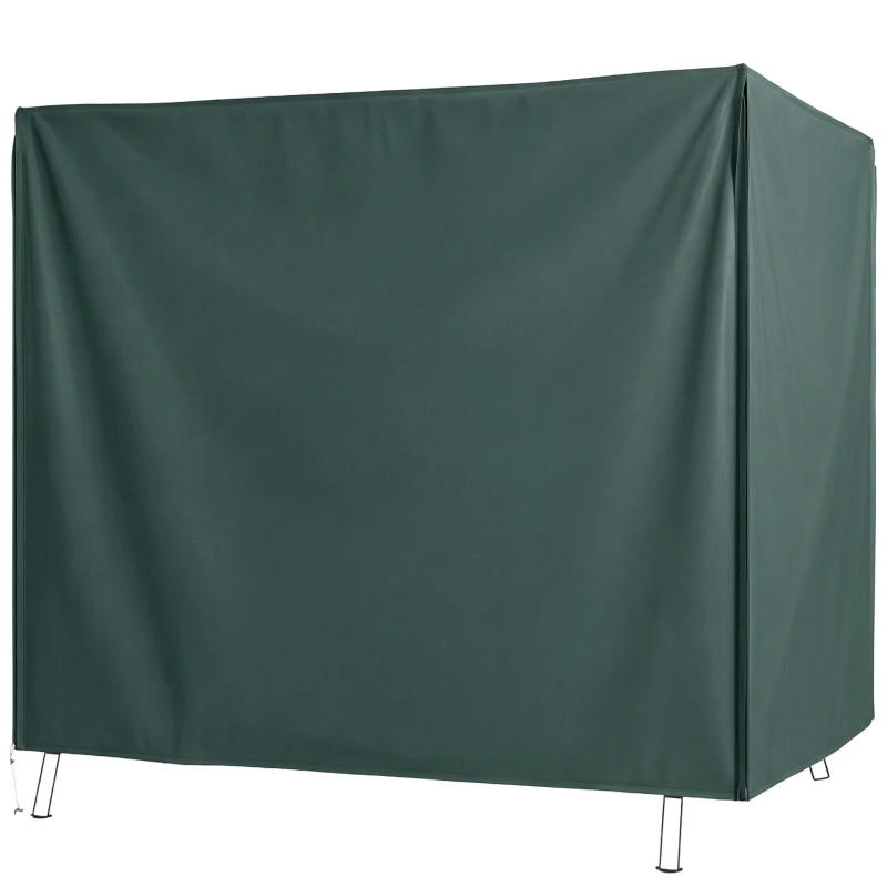 Outsunny Outdoor Swing Cover, Large 3-Seat Patio Swing Chair Hammock Cover UV Resistant Windproof All Weather Protection, Green
