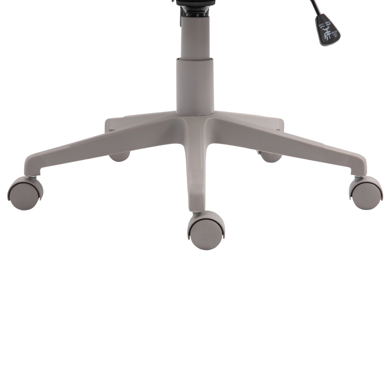 Vinsetto Mid Back Office Chair Computer Swivel Rolling Task Chair with Height Adjustable, Arm, Breathable Back, Grey