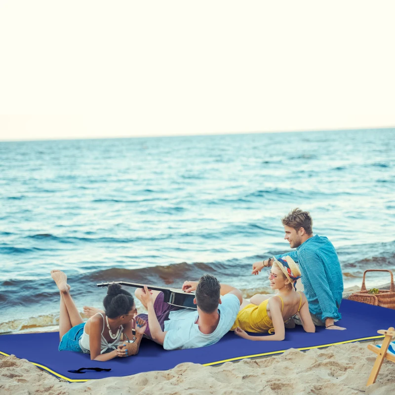 HOMCOM 10' x 5' Roll-Up Pool Float Pad for Lakes, Oceans, & Pools, Water Mat for Playing, Relaxing & Recreation, Blue