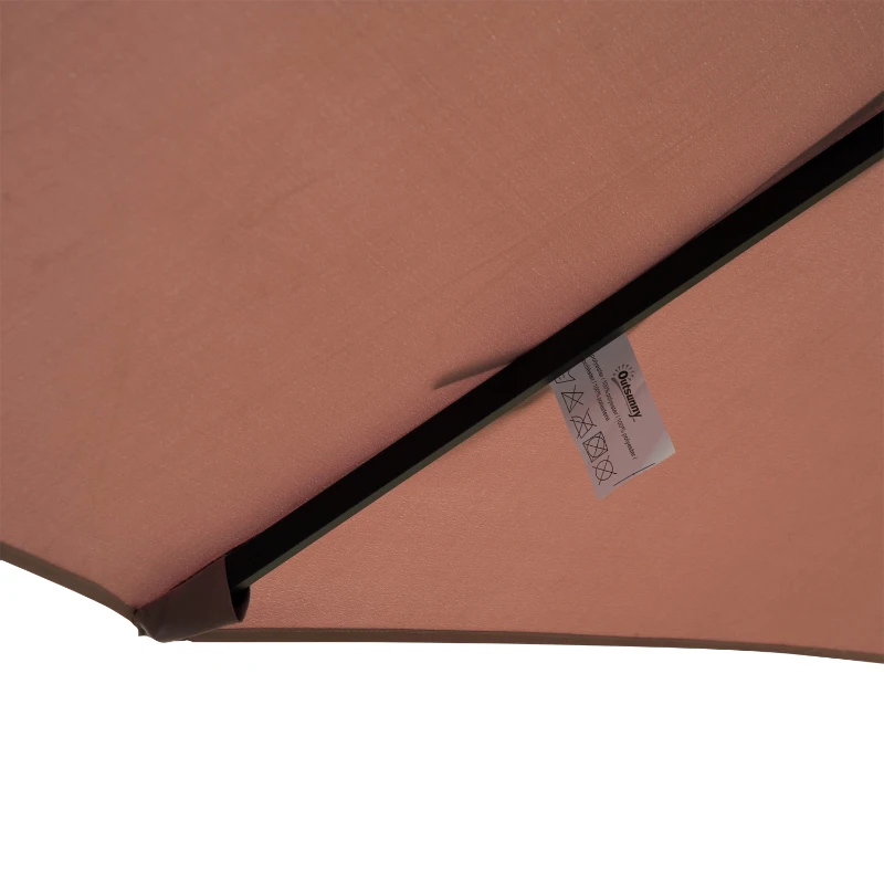 Outsunny Patio Umbrella 15' Outdoor with Twin Canopy Sunshade