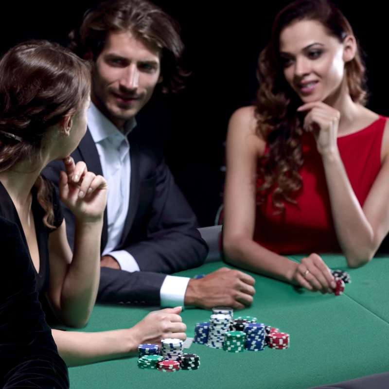 Soozier 72" 8 Player Octagon Poker Table Set with 8 Steel Cup Holders, a Classic Design, & Easy Folding for Storage