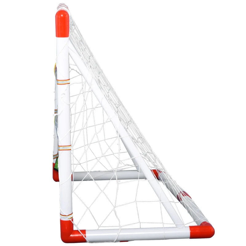 HOMCOM 2-in-1 Portable Soccer Goal for Children for Indoor/Backyard Training Practice w/ Target Net