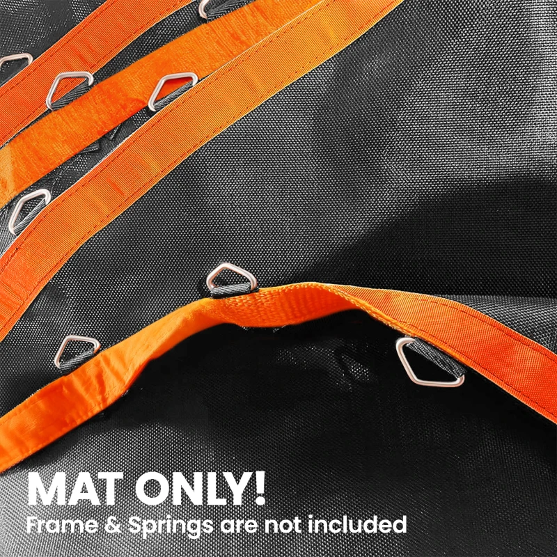 Soozier Trampoline Mat Replacement with Spring Pull Tool and 72 V-Hooks, Fits 12ft Trampoline, Using 5.5" Springs, Orange